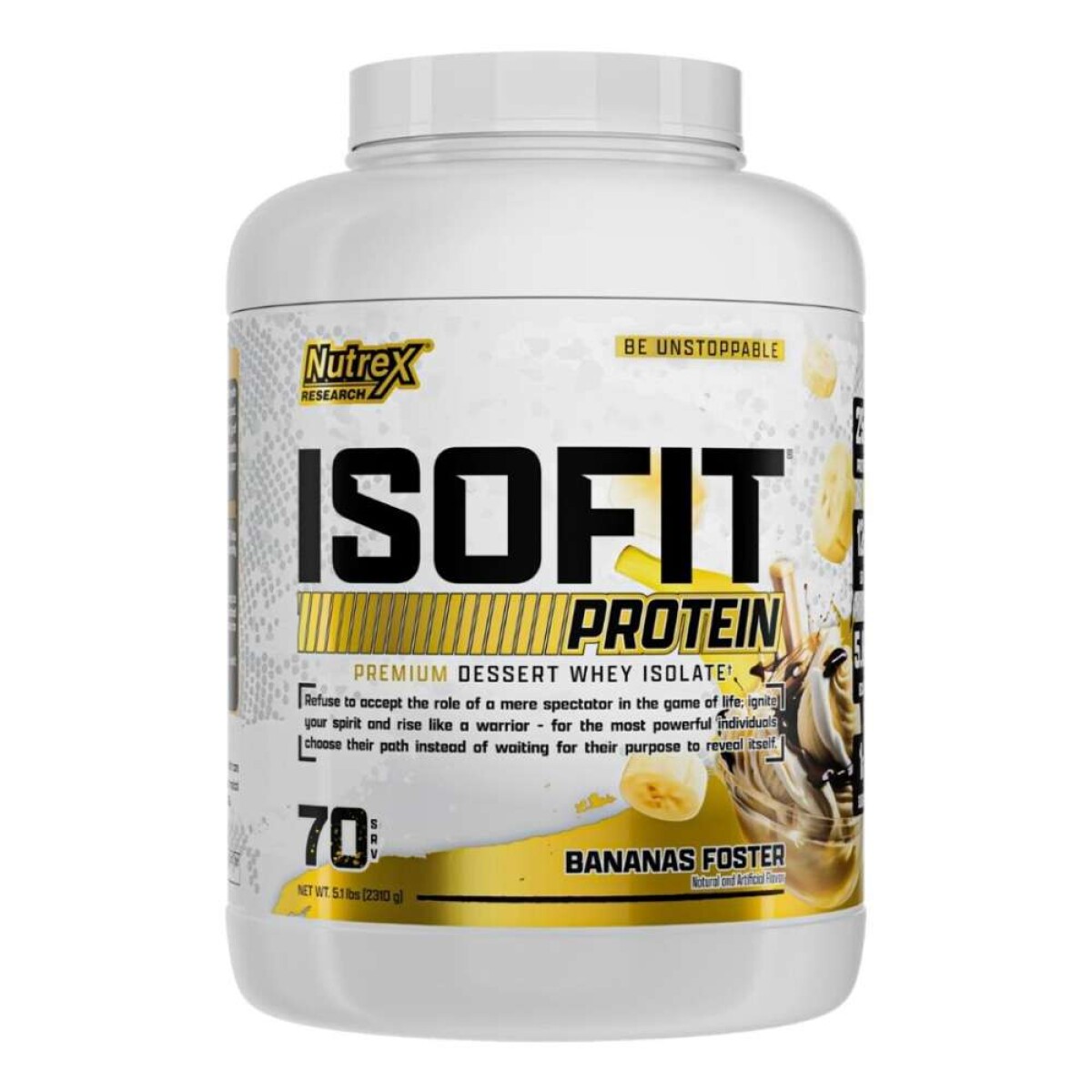 IsoFit Proteína Aislada de Suero 5 lb Nutrex - Banana Froster 