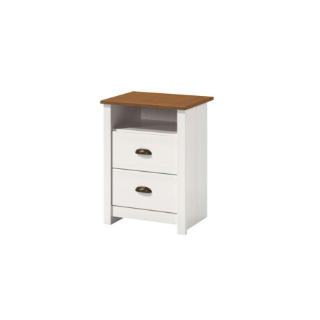 Mesa de Luz Madera maciza Linea Colonial Blanca
