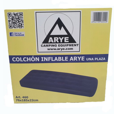 Colchón Inflable Arye de 1 Plaza 183x76x22cm Colchón Inflable Arye de 1 Plaza 183x76x22cm