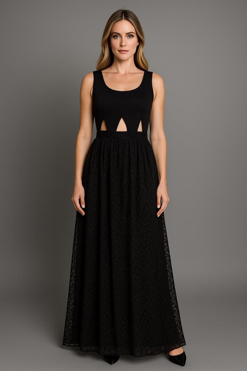 Vestido Pique Negro