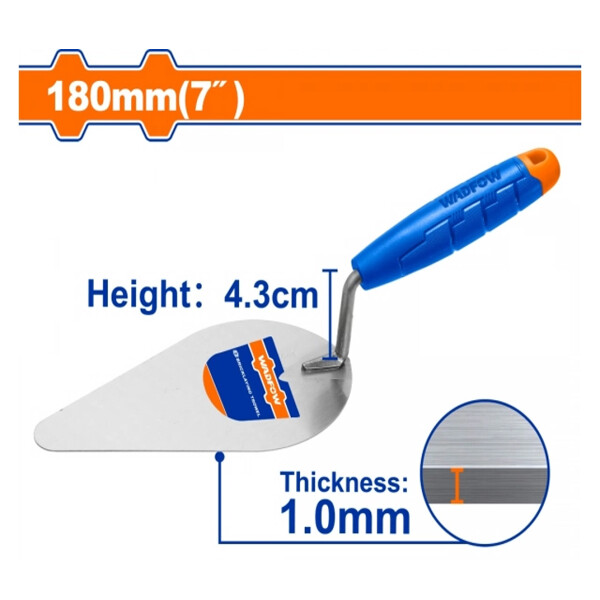 CUCHARA DE ALBAÑIL 7´´ 180MM WADFOW WBT9307 CUCHARA DE ALBAÑIL 7´´ 180MM WADFOW WBT9307