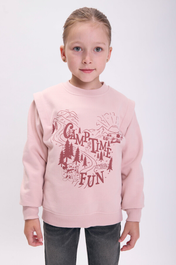 Buzo deportivo estampa Mickey Rosa