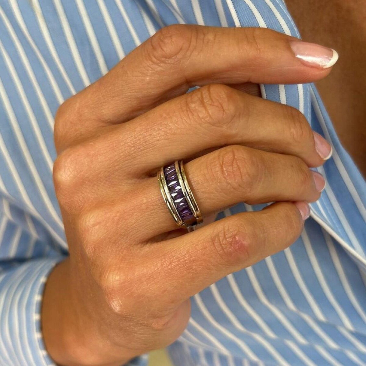 Anillo Bonjour - Plata y Oro 