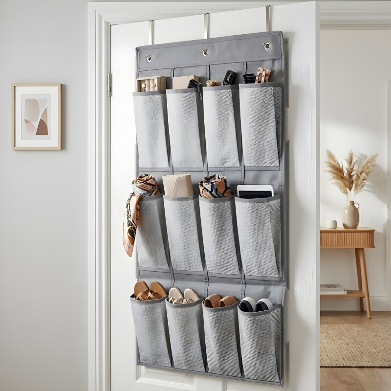 Organizador para puerta 15x30x84 cm GRIS