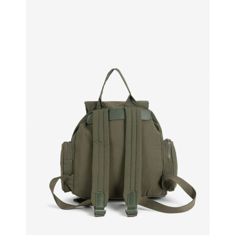 Mochila Puffy Negro Verde Kaki