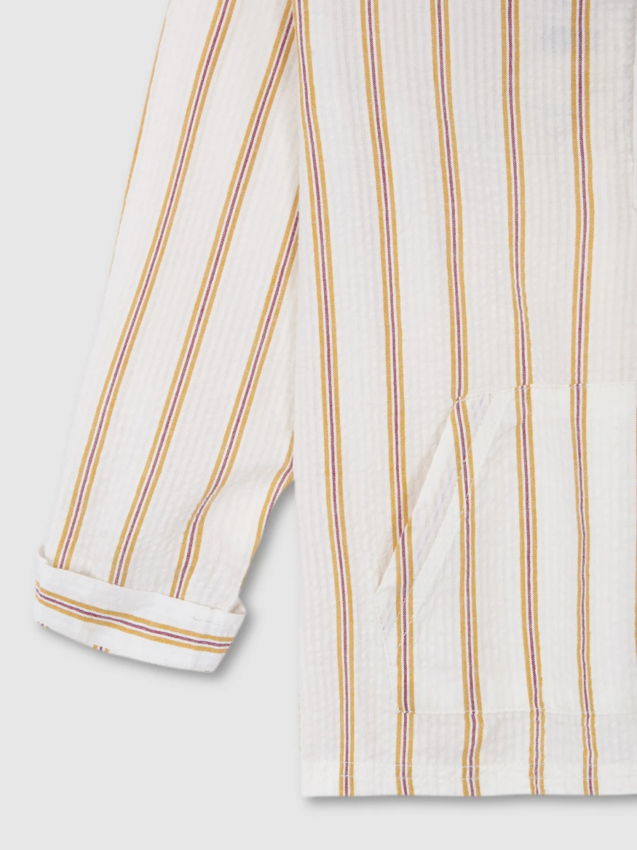 Camisa Rayas Con Capucha Blanco