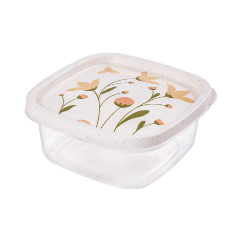 Pote Plástico Varios Diseños 580 ml FLOR BORDO