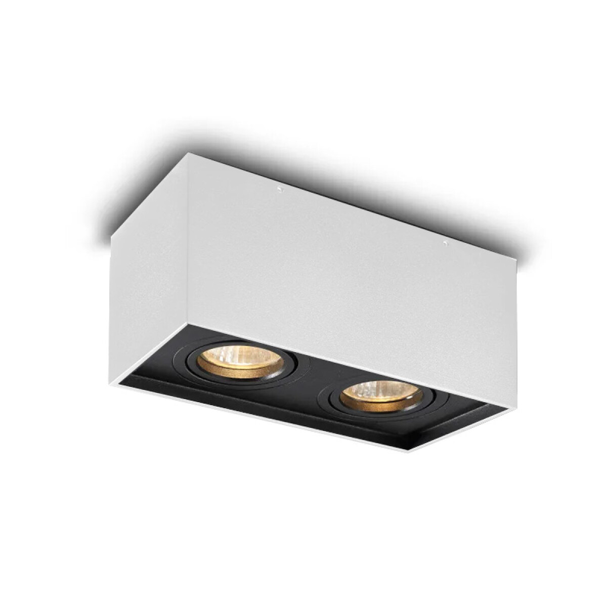 Luminaria Downlight Cuadrada Doble Bari Blanco 