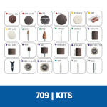 Kit de accesorios de Minitorno Dremel 110 Piezas (Modelo 709) 6 meses / Dremel Unica