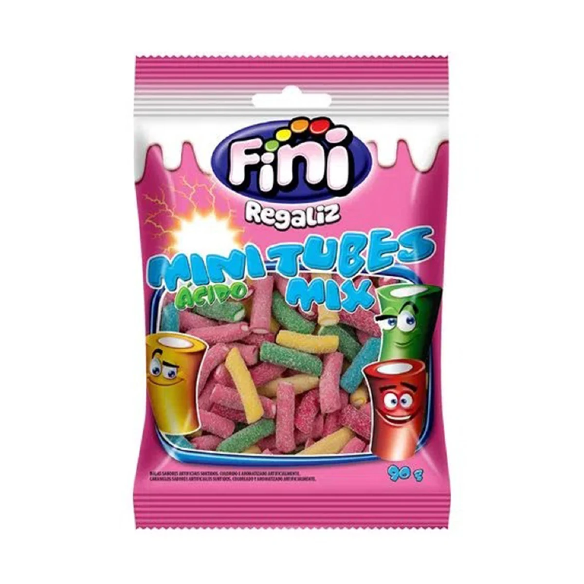 Gomitas FINI Mini Tubos Ácidos Mix 90g 
