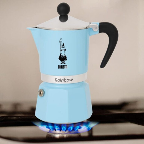 Cafetera Rainbow 3 tazas Celeste Bialetti Cafetera Rainbow 3 tazas Celeste Bialetti
