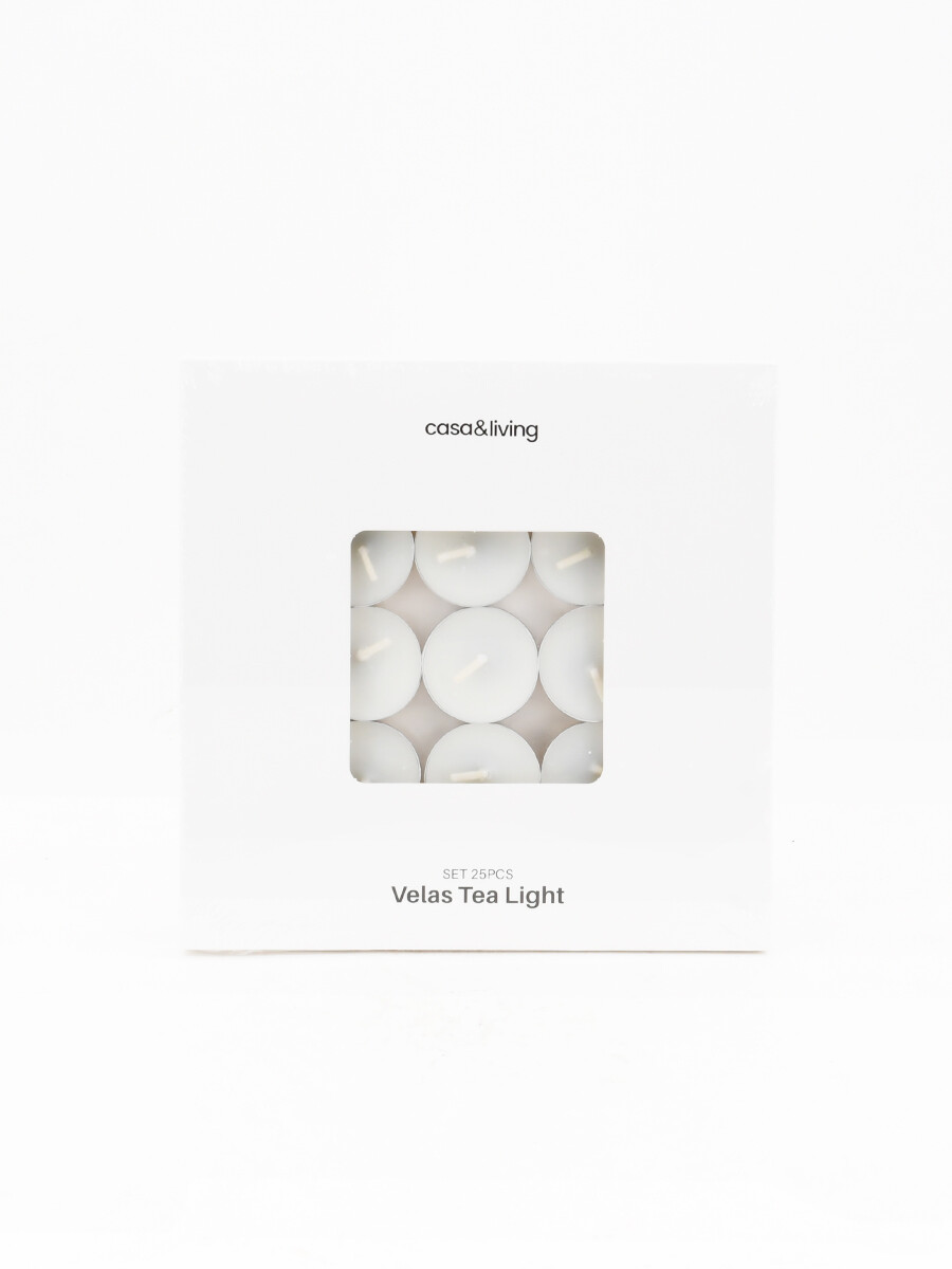 VELA TEA LIGHT SET X 25 - BLANCO 