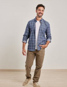 012525 CAMISA HARRY Azul/blanco