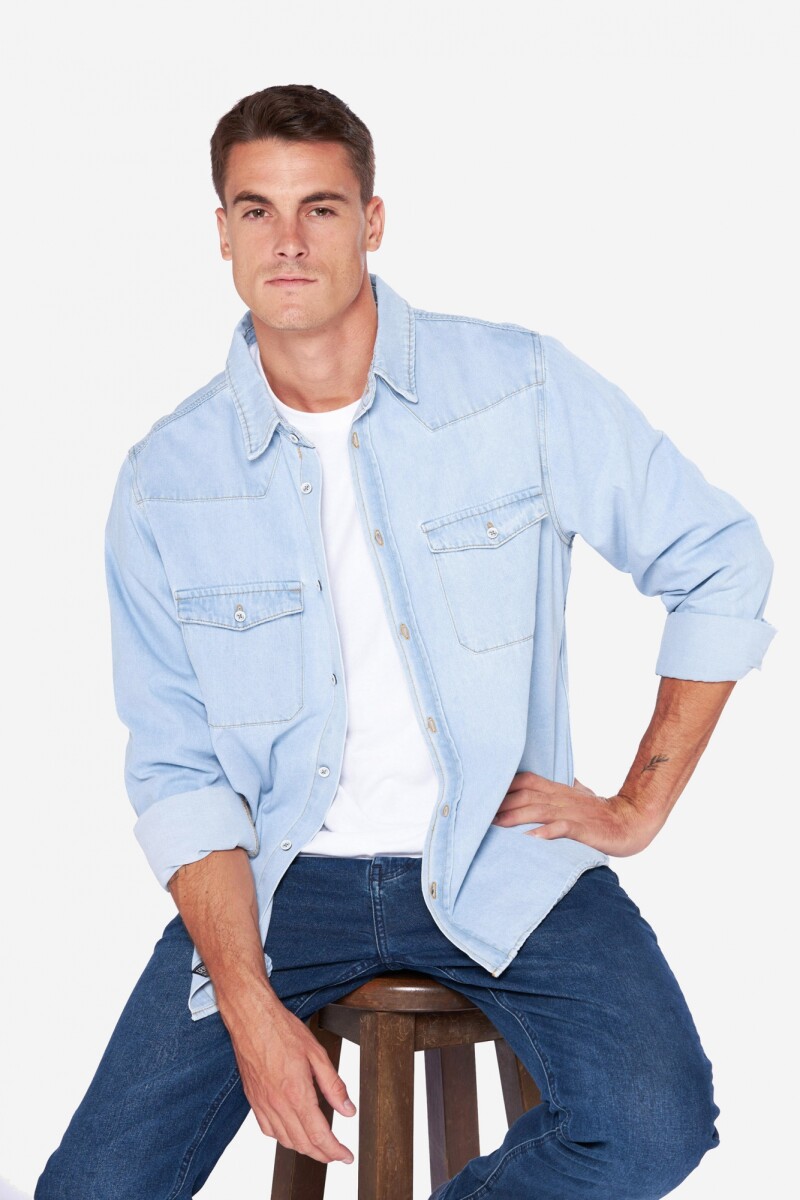 CAMISA DE JEAN - Celeste 
