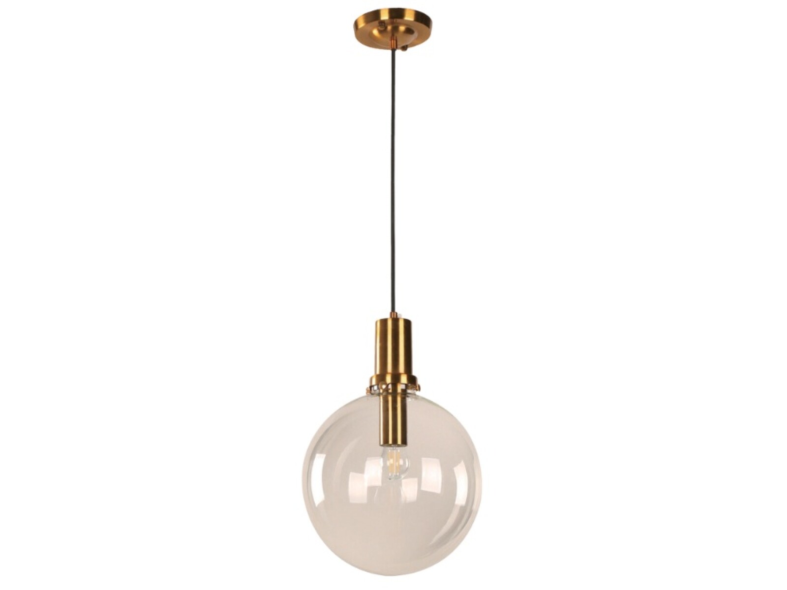 COLGANTE 1L GLOBO TRANSP E27 BRONCE DORADO 