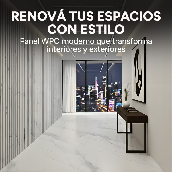 Pack x30 Wpc Simil Madera Wall Panel Lambrin 2.90x16.7 Color Mármol gris