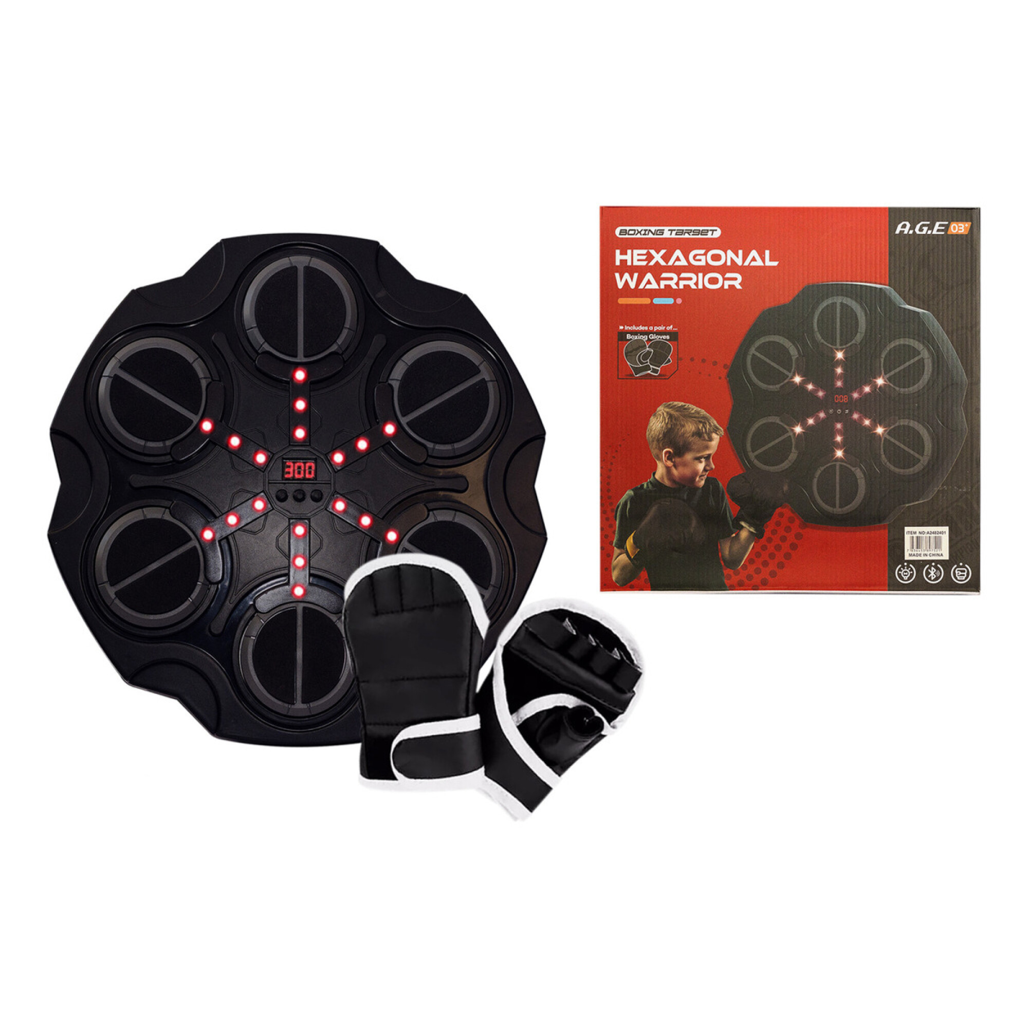 Set de Boxeo Interactivo con Luces - Negro — Mis Petates