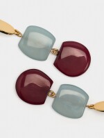 Pendientes Largos Efecto Piedra multicolor