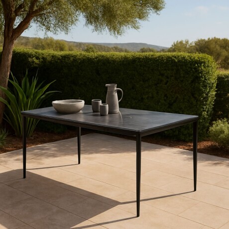 MESA DE EXTERIOR CELLINA NEGRO - RECTANGULAR