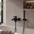 GRIFERÍA MONOCOMANDO BAÑO DUCHA CON TRANSFERENCIA COLOR NEGRO LÍNEA SABINA Grifería Monocomando Baño Ducha Con Transferencia Color Negro Línea Sabina