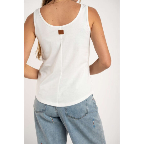 Musculosa Algodón Peinado Nacar