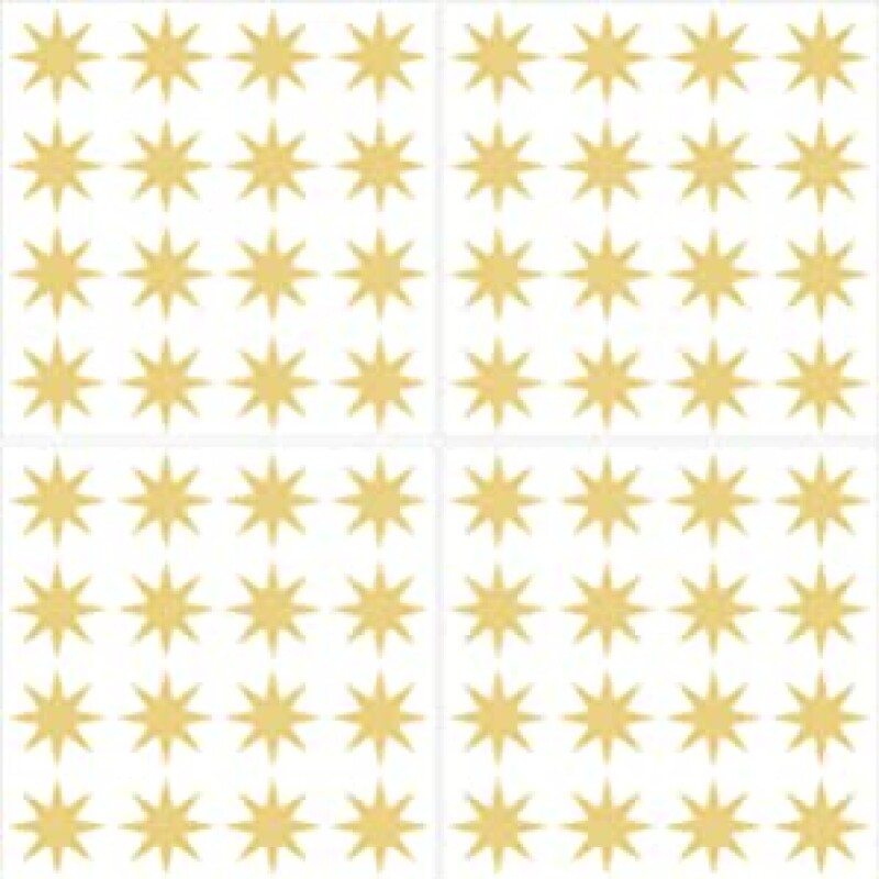WALLPOPS METALLIC GOLD STARS N/A