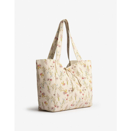 Shopper Con Bolso Estampado Flores
