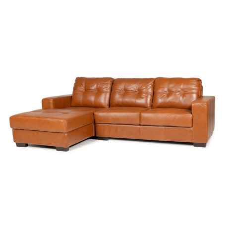 Rinconera Fargo - Cuero Básico - Chaise Izquierdo 457 (Brandy)