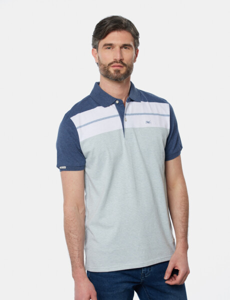 POLO JERSEY RAYADA Azul