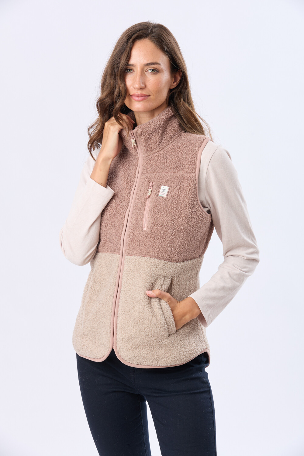 CHALECO DE SHERPA Rosado