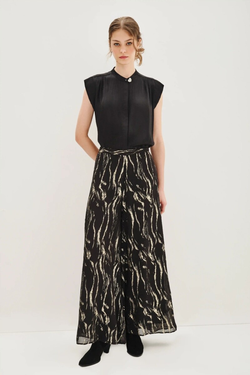 Pantalon Pierre Cebra Lurex Negro