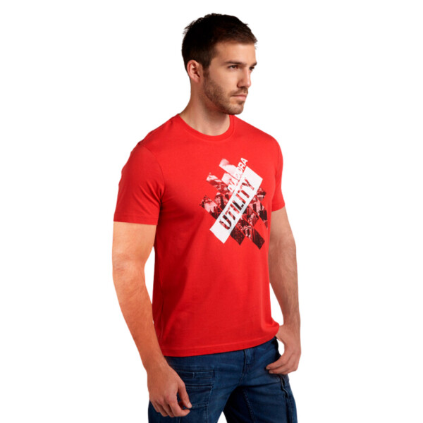 Remera Diadora Utility Hombre Rojo