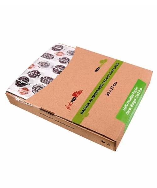 Papel Kraft Antigrasa Diseño Burger – 1000 unidades Papel Kraft Antigrasa Diseño Burger – 1000 unidades