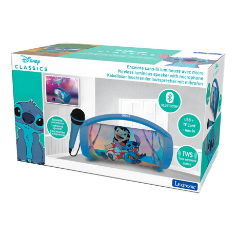 Parlante con Bluetooth Luz y Micrófono Lexibook Stitch Parlante con Bluetooth Luz y Micrófono Lexibook Stitch