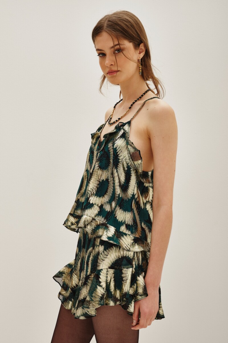 Top Frills Wild Lurex Verde