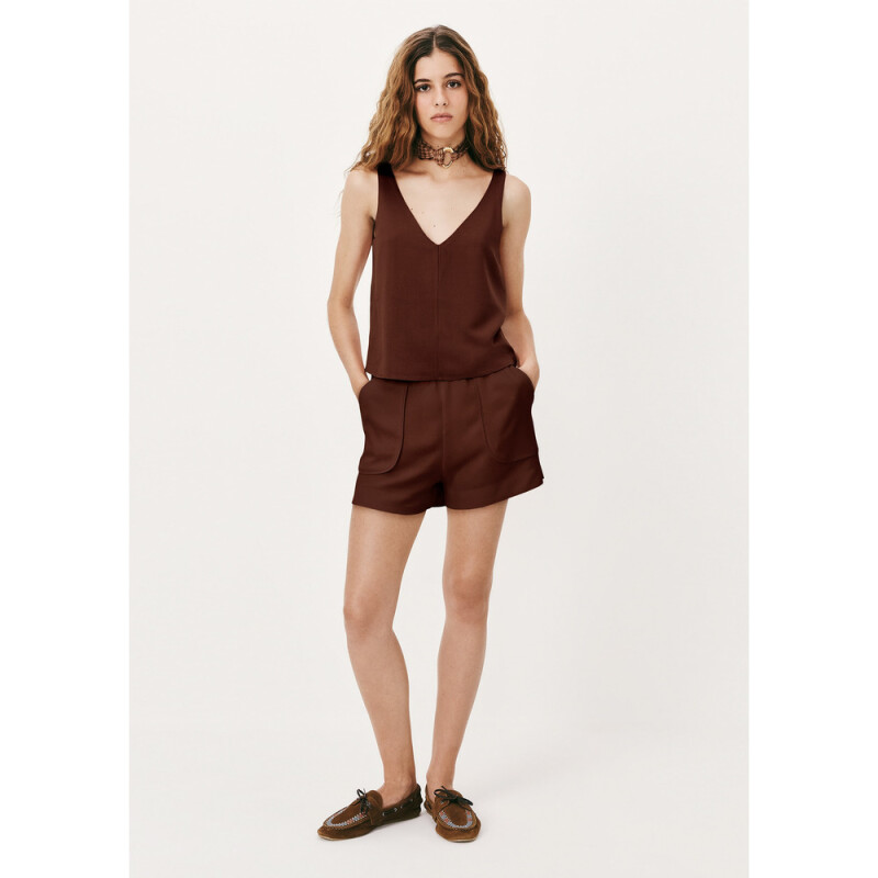 BLUSA SM FEM MARROM ESCURO