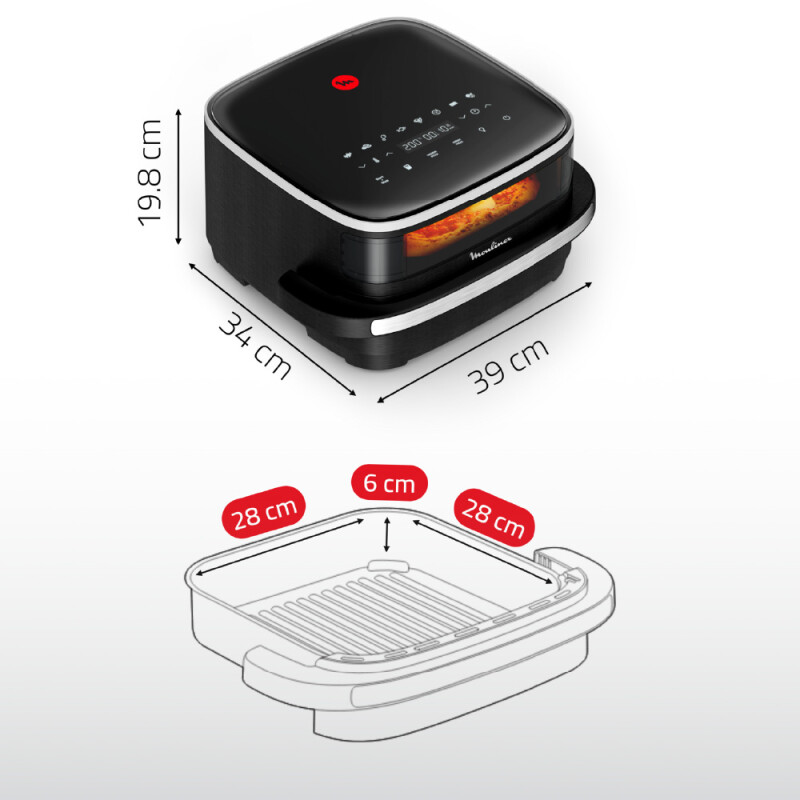 Freidora De Aire Easy Fry Xl Surface 4l Moulinex Freidora De Aire Easy Fry Xl Surface 4l Moulinex