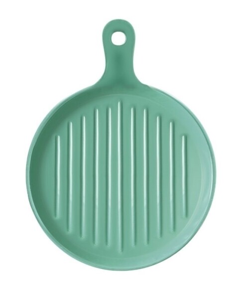 PLATO CON MANGO CERAMICA 24x19x3CM VERDE MATE PLATO CON MANGO CERAMICA 24x19x3CM VERDE MATE