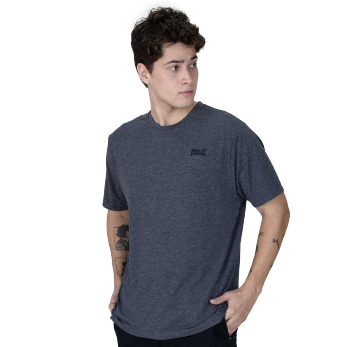 TSHIRT MEN POLY/VISC/SPX EVERLAST RISE GN S - CH 