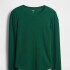 V-LS OPP WAFFLE TEE EVERGREEN GLAMOUR