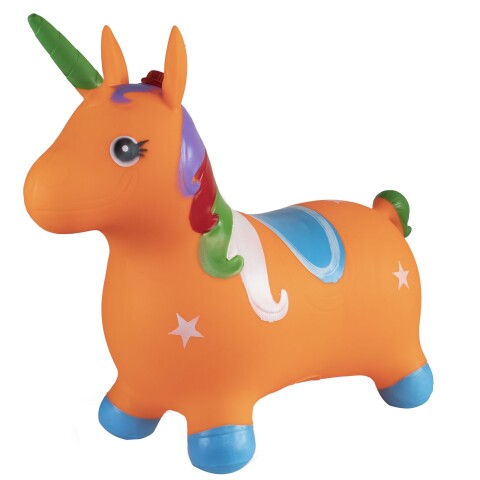 Unicornio Saltarín Inflable Infantil 58 x 55 cm Naranja 1