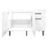 Encimera De Cocina Sin Fregadero, 3 Puertas Y 1 Cajón, Color Blanco Encimera De Cocina Sin Fregadero, 3 Puertas Y 1 Cajón, Color Blanco