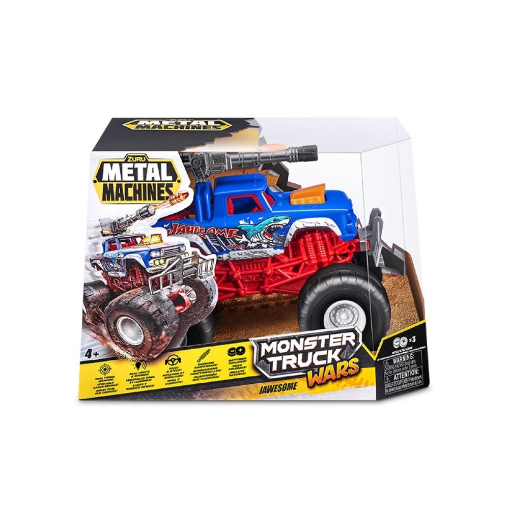 Metal Machines Monster Wheels Luces y Sonido ZURU METAL MACHINES MONSTERS WHEELES - 3 MODELOS