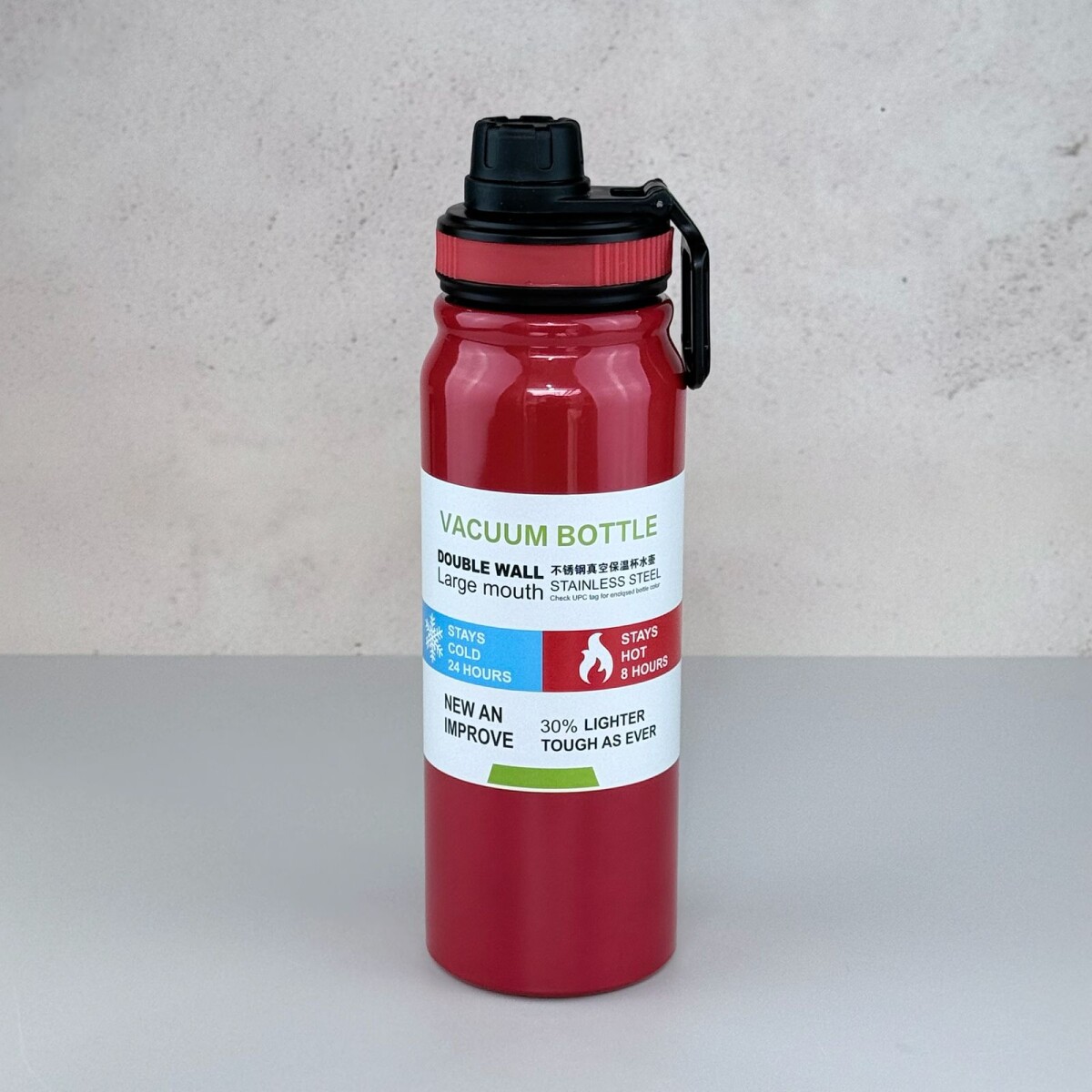 Botella Térmica de Acero Inoxidable Doble Pared | Rojo 