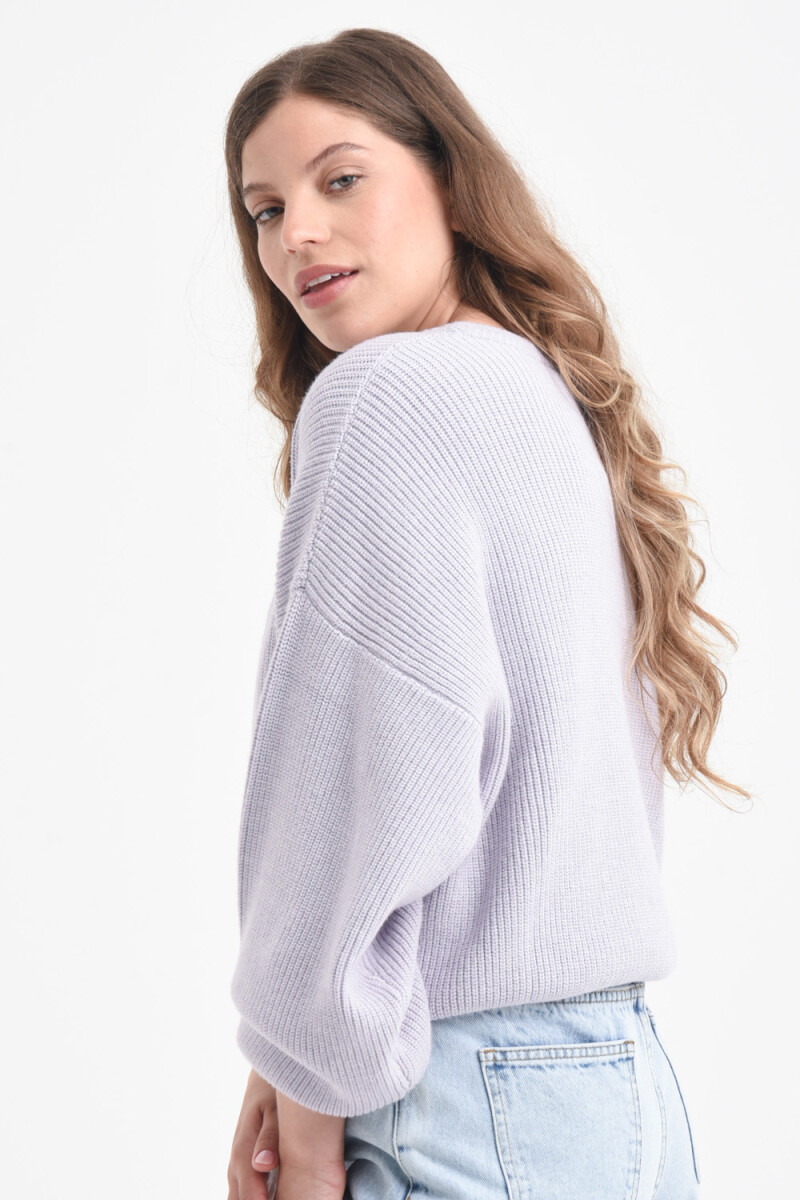 Sweater de punto balloon Lila
