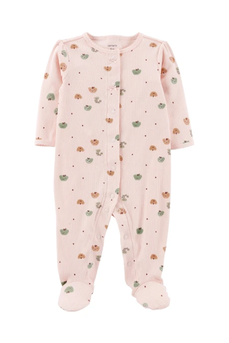 Pijama una pieza de algodón con pie diseño manzanas Pijama una pieza de algodón con pie diseño manzanas