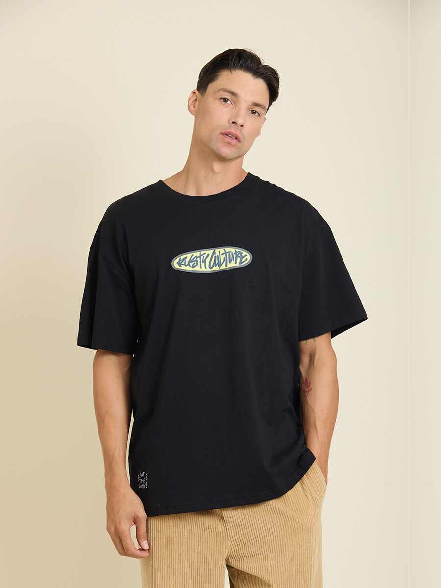 T-SHIRT PRIMI RUSTY - Negro 