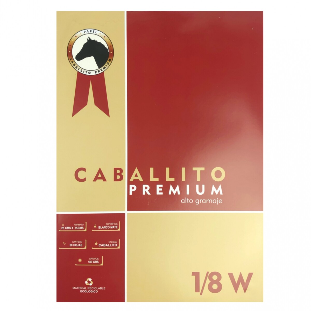 Block Caballito Premium 180 grs - 1/8 
