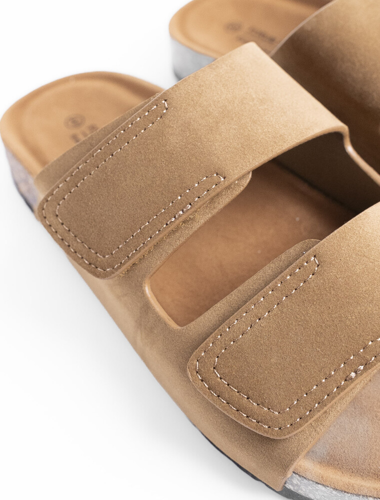 Sandalia Cuero Marruecos Taupe