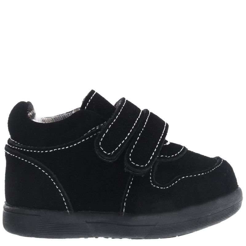Zapatos de Niño Croco Kids TEO con doble velcro Negro